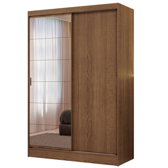 Ropero Closet Madesa Luke 2 Puertas 1 Puerta Con Espejo Marrón