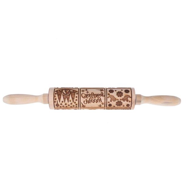 Matsuzay Rodillo con diseño de natividad Rodillo con estampado de Rodillo con patrón Adecuado para hacer albóndigas de galletas de fideos Utensilios de cocina Matsuzay HA019502-00