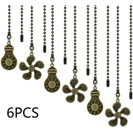 

GLFILL 6Pcs Ceiling Fan Pull Chain Extension Pull Chain Pendant Ornament