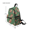 thumbnail image 3 of FORMRS Kids School Backpack with Front Zippered Pocket 12" Student Travel Daypack, Green American Footballs, 3 of 6