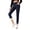 Navy, variant on Women's Leggings Winter Thermal Lined Leggings High Waisted Tummy Control Solid Color with Pocket Comfortable Casual Pants Long Johns for Women Thermal