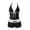 Black, variant on Y2k Bikini Set Cute Polka Dot Tankini Y2k Bathing Suit 2000s Halter Top Swimsuit 2 Piece Grunge Vintage Bikini(Black,L)