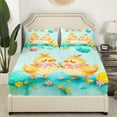 thumbnail image 3 of YST Cartoon Chicken Kids Sheet Set Cartoon Chick Cock Bed Sheets Set Full Size,Yellow Rustic Cock Sheets Farm Animals Bedding Set For Boys Girls Room Decor, 3 of 7