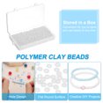 thumbnail image 3 of Uxcell Flat Round Clay Spacer Bead Bracelet Making Kit 4000Pcs White 4mm, 3 of 5