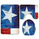 thumbnail image 1 of ABPHQTO Bandera de estados unidos, texas Juego de alfombras de baño de 3 piezas Alfombra de baño Alfombra de contorno y tapa de inodoro, 1 of 2