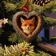thumbnail image 4 of Virelaxpo Heart-Shaped Tree Hollow Animal Ornaments for Christmas, Adorable Wildlife Decor with Hanging Ribbon, Festive Tree Decoration for Home and Party, Nature-Inspired Design, 4 of 7