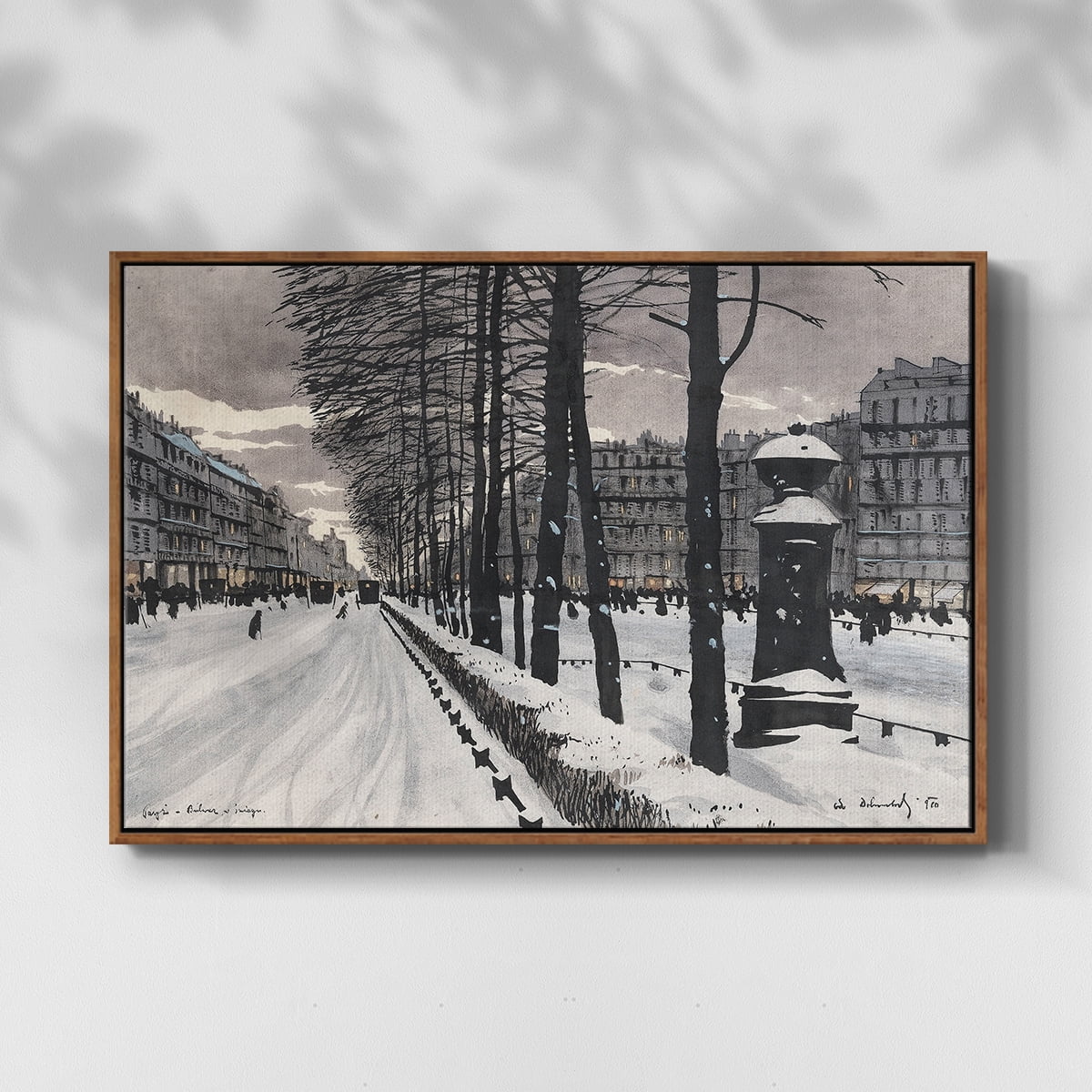 Vintage Landscape-CCLXXI By Wexford Home Framed in Walnut Wood Gallery Wrapped Canvas 17 in. x 25 in.
