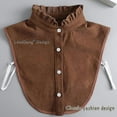 thumbnail image 2 of LoudSung Fake Collar Detachable Blouse False Collar Half Shirts Collar Brown Designed Top Elegant for Women Girls, 2 of 7