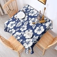 thumbnail image 2 of Pioneer Flower Floral Print Pattern Square Tablecloth,Waterproof Square Table Cover,Wipeable Spillproof Washable Table Cover for Home Kitchen Party Decor 42"X42"(107x107cm), 2 of 6