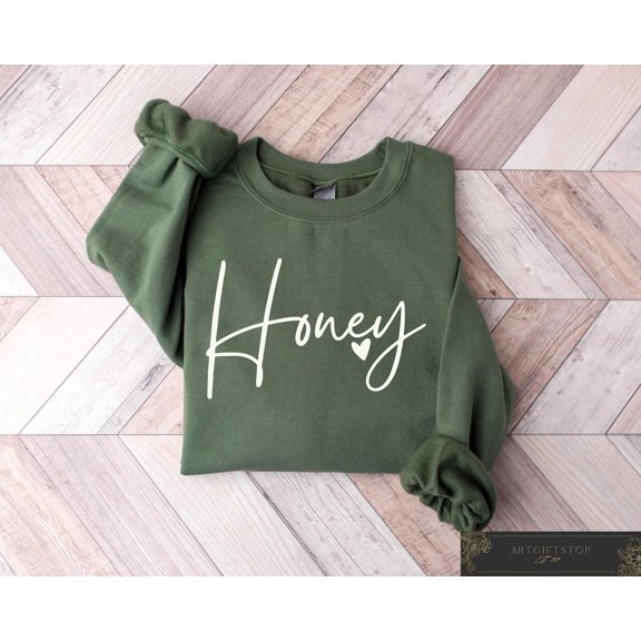 Honey Sweatshirt, Mother's Day, Graphic Honey Tee, Preppy Honey Shirt, Aesthetic Honey Tshirt, Honey Lover, Women's Cute Shirt, F3105 Tshirt All Size S-5XL