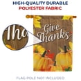 thumbnail image 4 of America Forever Give Thanks House Flag, 28 x 40 inch Double Sided, Rustic Wood Grain Banner, Fall Pumpkin Decoration, Autumn Seasonal Outdoor Decor, Thanksgiving Yard Flag, 4 of 5