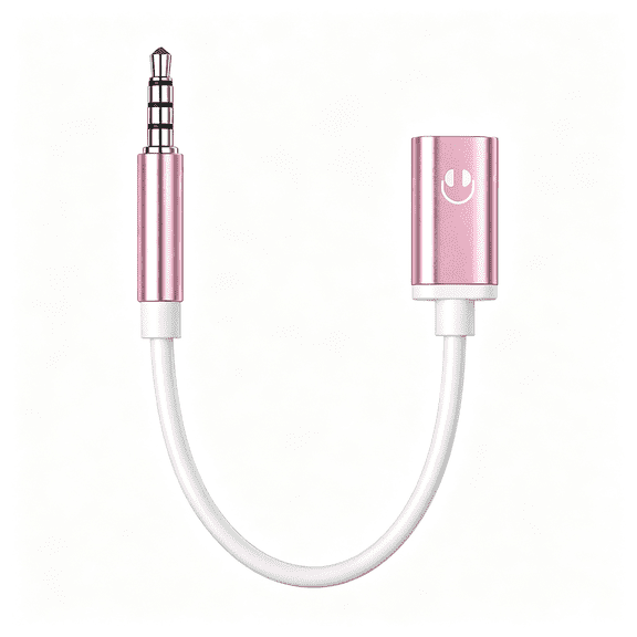 XIBUFE Pink Usbc Female to 3.5Mm Male Usbc Female to Aux Male Audio Adapter Headphone Jack Adapter Usb-C to Aux Cable Cord Compatible with Smartphones, Tablets, Laptops, Mp3 Players