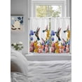 thumbnail image 3 of Hummingbirds Bathroom Window Curtain, Spring Summer Watercolor Flowers Plant Light Filtering Coffee Kitchen Curtains, Bedroom Living Room Curtains 2 Panel 84"x54", 3 of 6