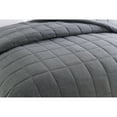 thumbnail image 2 of Epoch Hometex, Inc. Messy Bed Solid Color Soft Washed Cotton Bed Blanket Grey Full/Queen, 2 of 5