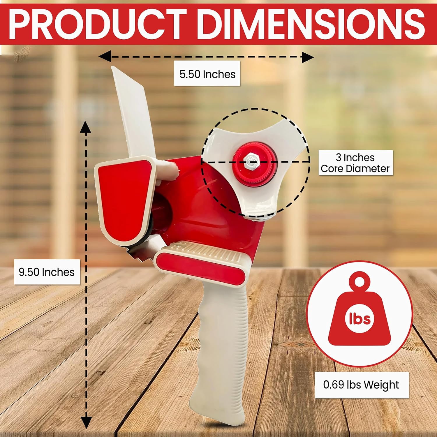 Tape Gun 2 Inch Packing Tape Dispenser Gun | xwide Shipping Tape Dispenser Gun is Heavy Duty Tape Gun and Effective Loading Tape Dispenser (Tape Dispenser Gun Pack -1)