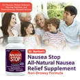 thumbnail image 2 of Dr. Barton’s NauseaStop - Natural Nausea and Hangover Supplement, Eases Dizziness & Motion Sickness, Addresses Morning Sickness for Pregnant Women, Medical Vacation Essentials, 80 Capsules, 2 Packs, 2 of 6
