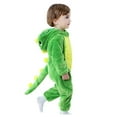 thumbnail image 3 of SXcggal Baby Dinosaur Unisex Cartoon Hooded Romper Toddler Jumpsuit Warm Outfit Cute Fashionable Comfortable Coveralls, 3 of 9