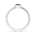 thumbnail image 2 of ANGARA Natural 1.05 ct Blue Sapphire Criss Cross Solitaire Ring in 14K White Gold for Women (Size-7x5mm) | September Birthstone, Anniversary, Jewelry Gift for Women | Natural Sapphire Ring, 2 of 9