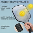 thumbnail image 2 of Pickleball Paddles Set Of 2, Fiberglass Surface, Turquoise Marble Pattern, 4 Balls & Bag, 2 of 5
