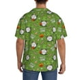 thumbnail image 3 of Yiaed Halloween Monster Gnome Print Mens Casual Wrinkle Free Shirts Short Sleeve Button Down Summer Stretch Dress Shirt-4X-Large, 3 of 5