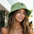 thumbnail image 4 of Dalix Butterfly Cotton Bucket Hat Lightweight Outdoor Travel Beach Everyday Womens in Turf Green XL X-Large, 4 of 5