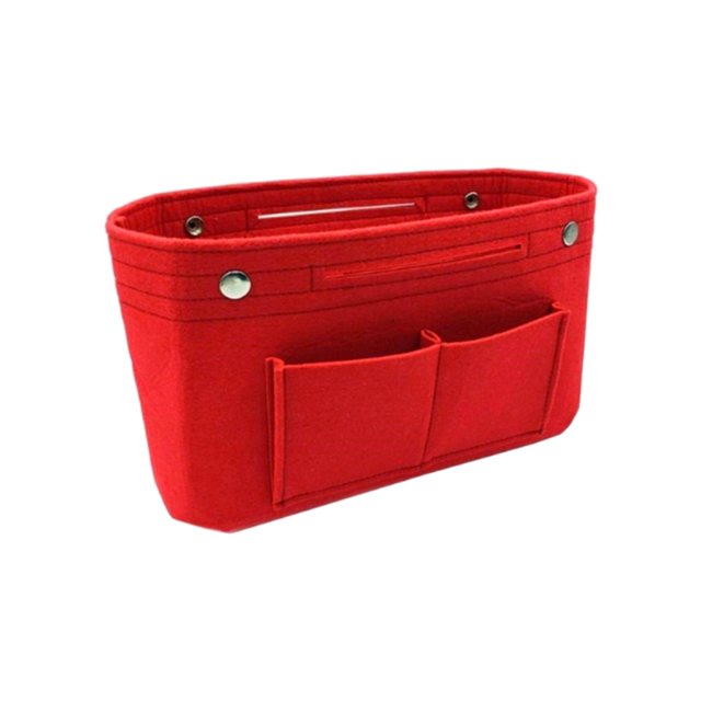 Sonducket La caja fuerte de los cosméticos del bolso del parte movible del fieltro del viaje-amigable en va el bolso interno del cosmético de Bolsas de mensajero y de hombro Rojo