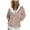 Brown, variant on Xudanell Womens Tops Thickened Jacket Hooded Coat Color Stripes Sweatshirt Zip up Hoodie Black XXL