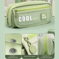 thumbnail image 6 of Matoen Green Large Storage Pencil Case Pen Bag with Zipper Big Capacity Pouch Organizer for Office Travel Holder Box, 6 of 9
