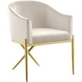 thumbnail image 1 of Meridian Furniture Xavier Cream Velvet Dining Chair, 1 of 5