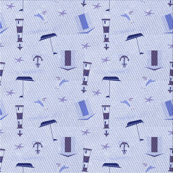 Ahgly Company Indoor Square Patterned Lavender Blue Area Rugs, 7' Square