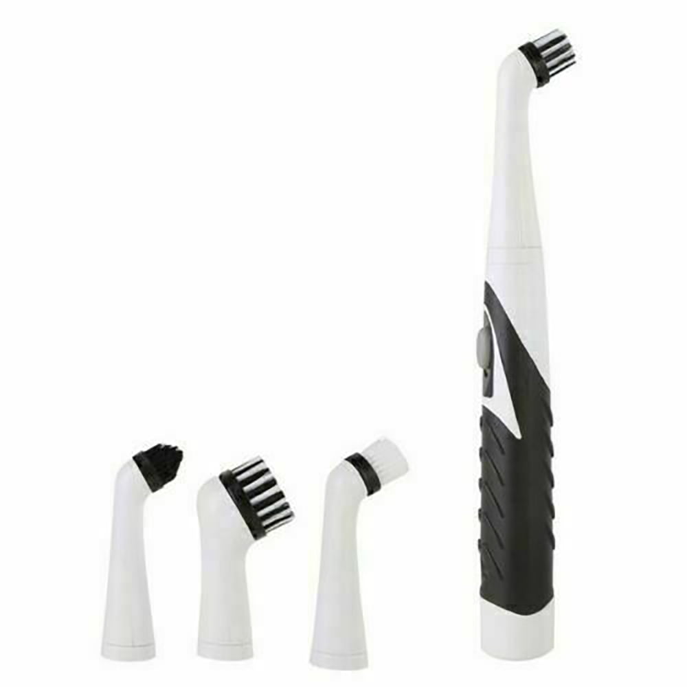 4 Heads Super Sonic Scrubber Cleaner Electric Brush House Dust Helper Kitchen 