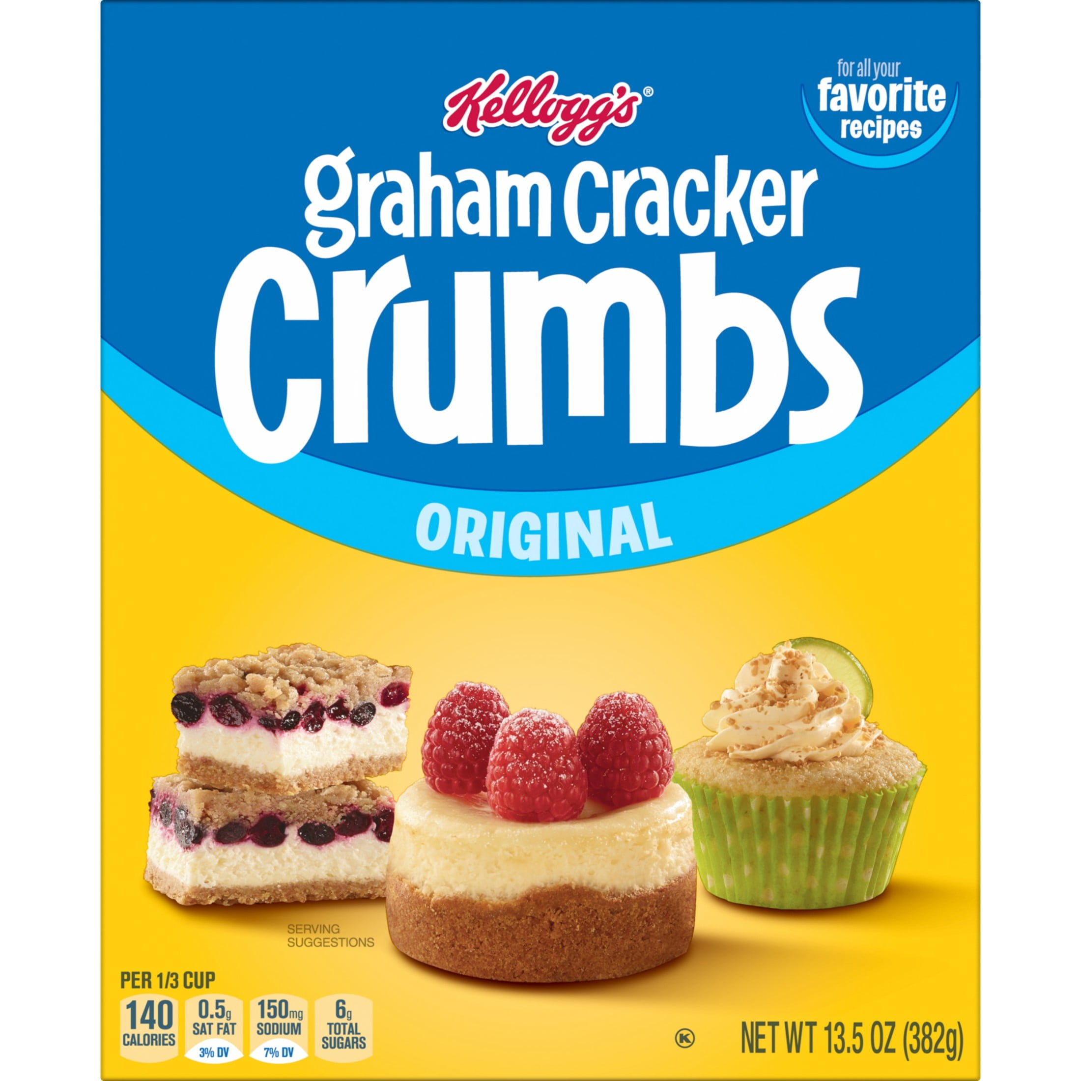 Kellogg's Graham Cracker Original Crumbs, Dessert Ingredients, 13.5 oz