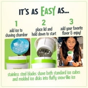 Nostalgia Snow Cone Maker, Shaved Ice Machine and Snow Cone Maker with 2 Ice Molds, Green