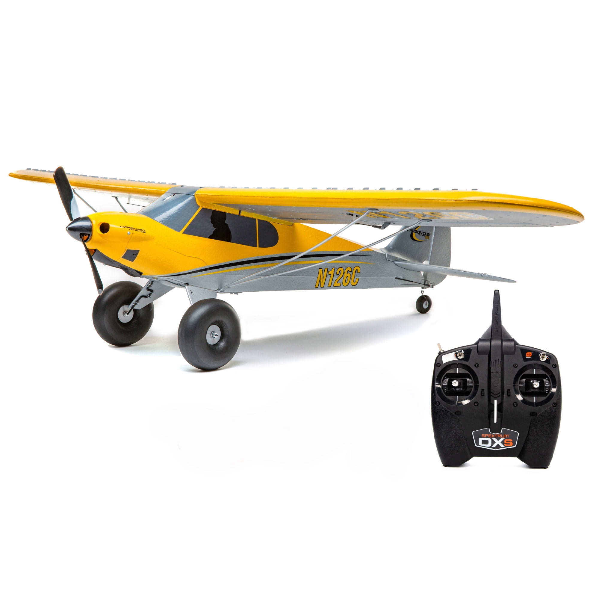HobbyZone RC Airplane Carbon Cub S 2 1.3m BNF Basic Transmitter