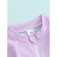 thumbnail image 4 of Bagilaanoe Toddler Baby Girl Boys 2 Piece Swimsuit Long Sleeve Zipper Rashguard Swimwear + Swimming Shorts 6M 12M 18M 24M 3T 4T 5T Kids Bathing Suit, 4 of 8