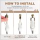 thumbnail image 4 of Adaptador de clip para bombilla Uxcell, adaptador de pantalla de lámpara de metal con remate superior para mantener la pantalla de la lámpara en su lugar para bombilla de luz de vela, bronce, 4 of 6