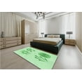 thumbnail image 4 of Ahgly Company Indoor Square Patterned Light Green Area Rugs, 8' Square, 4 of 6