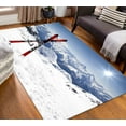 thumbnail image 3 of Skiing Rug, Ski Rug, Winter Landscape Rug, Man Cave Rugs, Customs Rug, Anti-Slip Carpet, Round Rug, Machine Washable Rug, Printed Rug, 3.3'x9.2' - 100x280 cm, 3 of 9