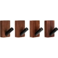 thumbnail image 2 of PYYNA-4 Pack Wooden Wall Hooks, Adhesive and Screw Mounted for Heavy Duty, Boho Decorative Coat Hooks for Towel, Clothes, Blanket, Hat, Entryway, Nursery Door, 2 of 4
