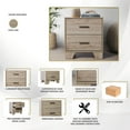 thumbnail image 5 of Castle Place Classic 2 Drawers Nightstand, Light Oak, 5 of 9