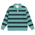 thumbnail image 5 of Dwelliawo Big and Tall Polo Shirts for Men Long Sleeve Workout Color Block Henley Shirt Collared Comfort Heavyweight Tops Big and Tall Button Up Waffle Shirts Mint Green XL, 5 of 5