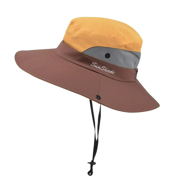 Foldable Fishing Sun Hat, Quick-Dry Fabric, Adjustable Chin Strap, Wide Brim Design, For Beach-Outdoor Activities, UPF 50+ Protection, Breathable Mesh, Summer Fishing Gear Akmoler New Release
