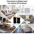 thumbnail image 3 of 24pcs of Chair Sock for Chair Legs, Furniture Legs, Non-Slip Pads for Fits 1"-2" Diameter Chair Legs (Black), 3 of 5