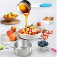 thumbnail image 2 of Square 17-Piece Measuring Cups and Magnetic Spoons Set, 8 Stainless Steel Measuring Cups, 8 Double-Sided Magnetic Measuring Spoons & 1 Leveler for Cooking and Baking, 2 of 8