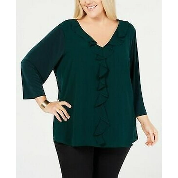 calvin klein ruffle sleeve