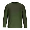 thumbnail image 2 of Dolkfu Green Sweaters for Men Trendy Crew Neck Pullover Sweaters Waffle Big and Tall Solid Knit Shirt L, 2 of 8