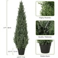 thumbnail image 2 of Garvee 4ft Artificial Cedar Topiary Tree – Faux Cypress Tree for Indoor & Outdoor Décor, Potted Evergreen Plant for Front Porch, Garden & Home, 2 of 7