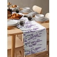 thumbnail image 6 of ERUNPONLY Purple Lavender Table Runner - 120 Inch Long Spring Botanical Garden Florals Motifs Cotton and Linen Blended Dress Scarves Farmhouse Table Runner for Kitchen Dining, Coffee Table, 13"x120", 6 of 8