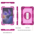 thumbnail image 6 of Dteck Screen Protector Case for Samsung Galaxy Tab A9 Plus 11-inch (X210,X215,X216),Heavy Duty Rotating Stand Rugged Rubber Case Shockproof PC Cover with Adjustable Hand/Shoulder Strap,Pink+Rose, 6 of 8