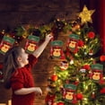 thumbnail image 1 of Porta cubiertos para calcetines navideños, bolsita para dulces, bolsa para cuchillo, cuchara y tenedor, decoración para calcetines navideños, colgante para árbol de Navidad, calcetines navideños de te, 1 of 6